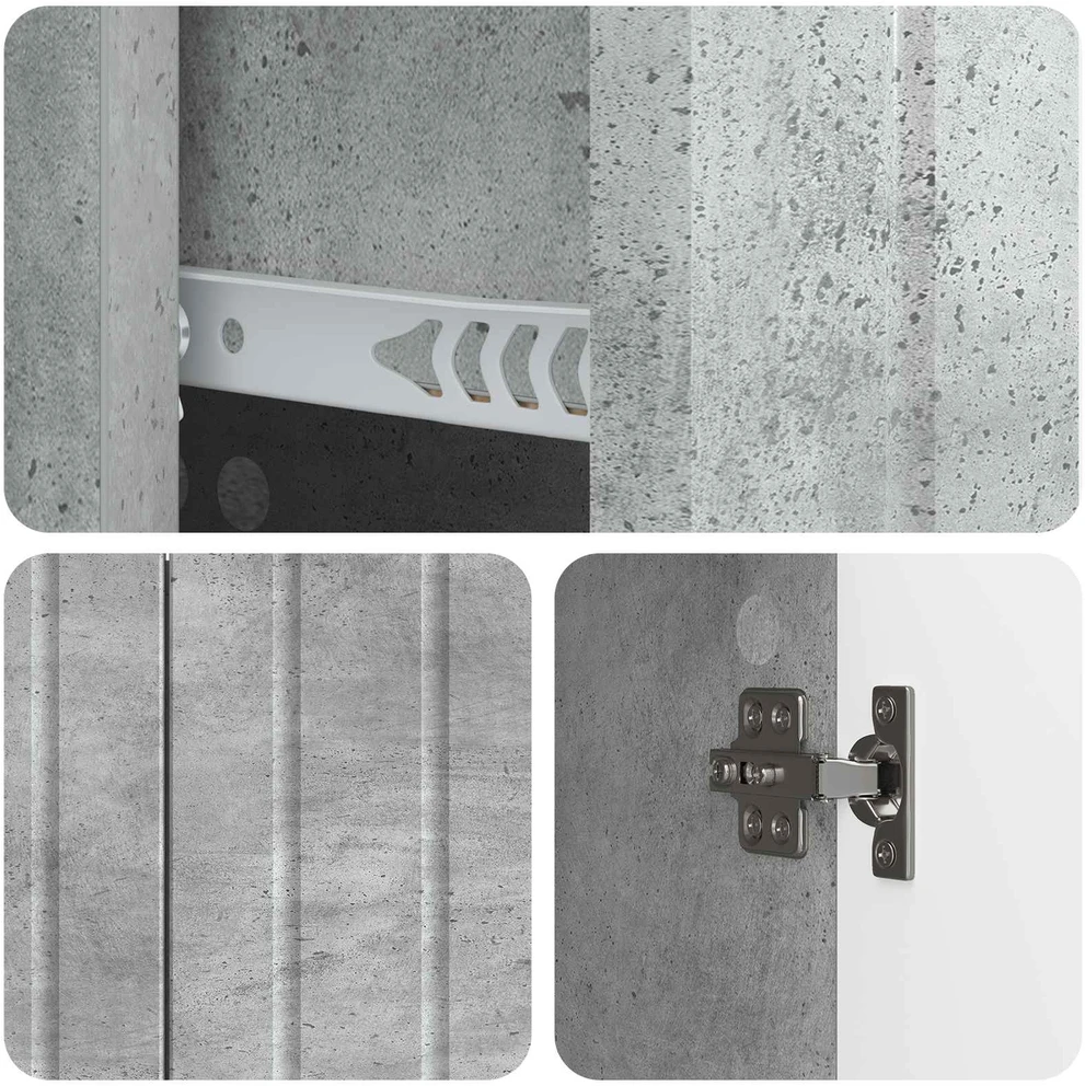Kabalas Betono pilka 89 x 34,5 x 62 cm Apdirbta mediena
