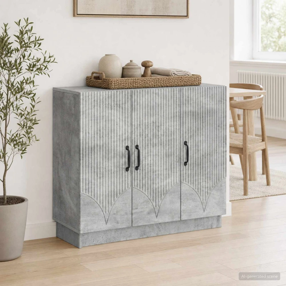 Kabalas Betono pilka 89 x 34,5 x 77 cm Apdirbta mediena