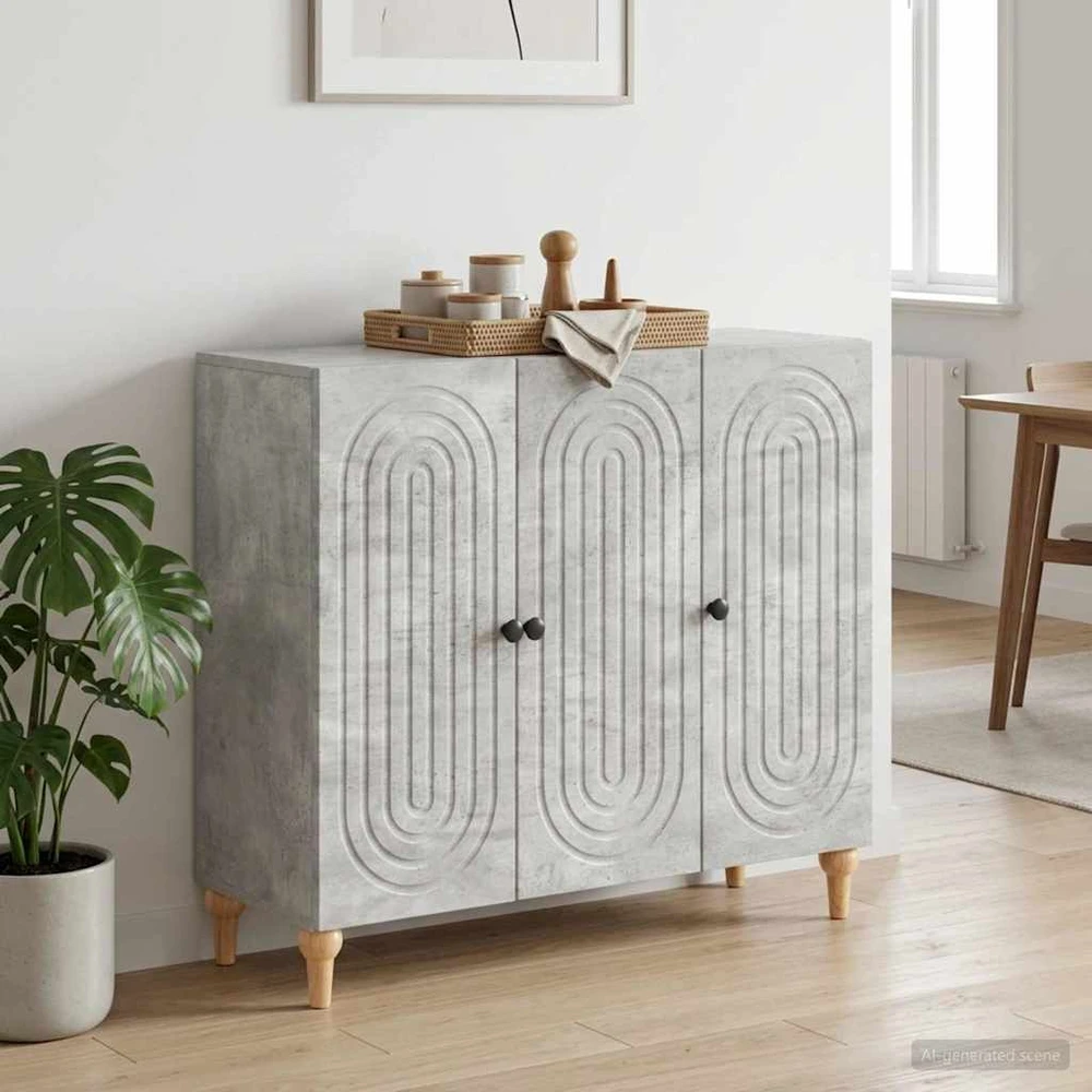 Kabalas Betono pilka 89 x 34,5 x 80 cm Apdirbta mediena