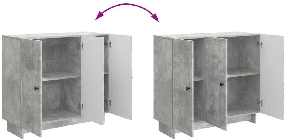 Kabalas Betono pilka 89 x 34,5 x 80 cm Apdirbta mediena