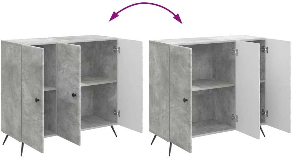Kabalas Betono pilka 89 x 34,5 x 80 cm Apdirbta mediena