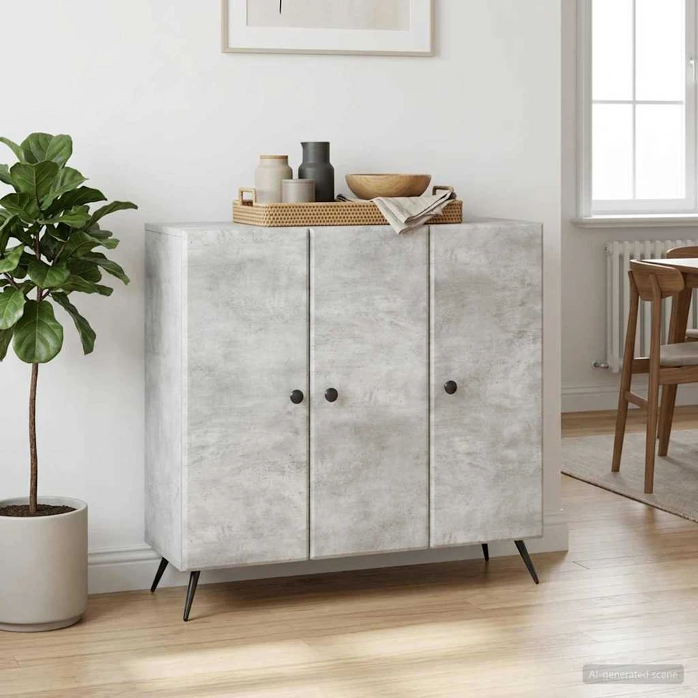 Kabalas Betono pilka 89 x 34,5 x 80 cm Apdirbta mediena