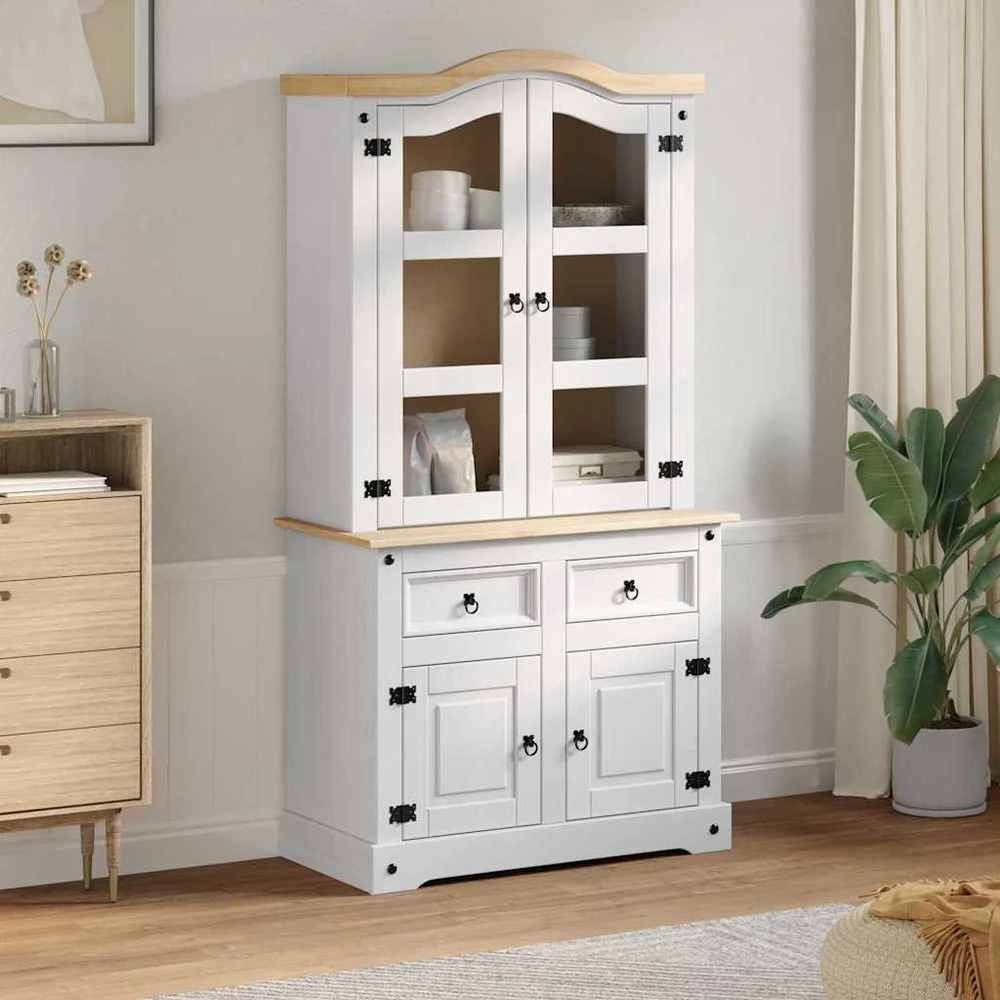 Kabalas CORONA Balta 100 x 48,5 x 179 cm Kietos pušies mediena
