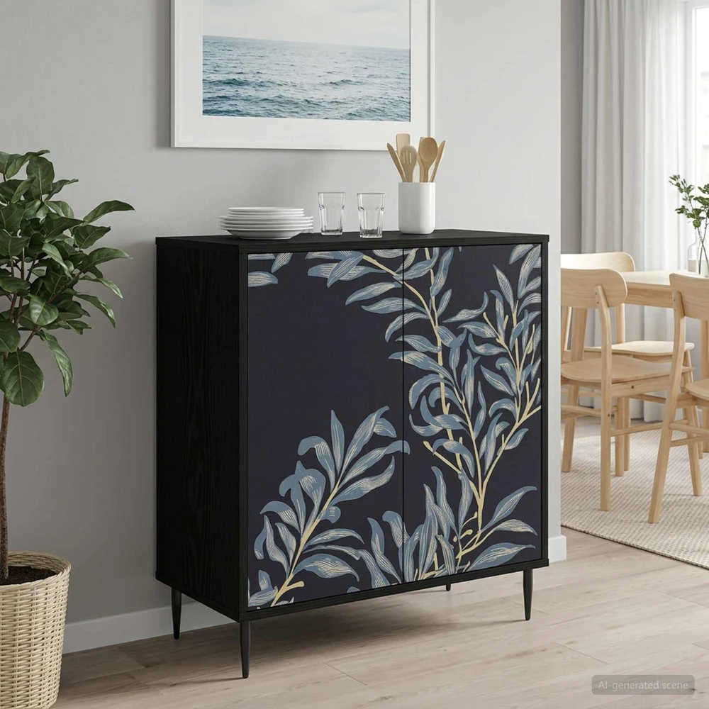 Kabalas DOKKUM Juodojo ąžuolo 69 x 33 x 76 cm Apdirbta mediena