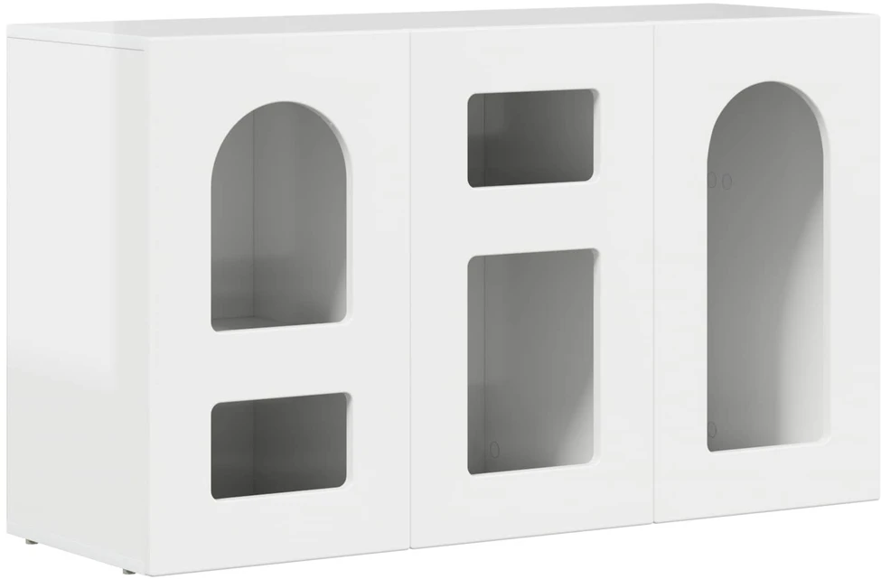Kabalas ELST Aukštai blizganti balta 100 x 35 x 59 cm