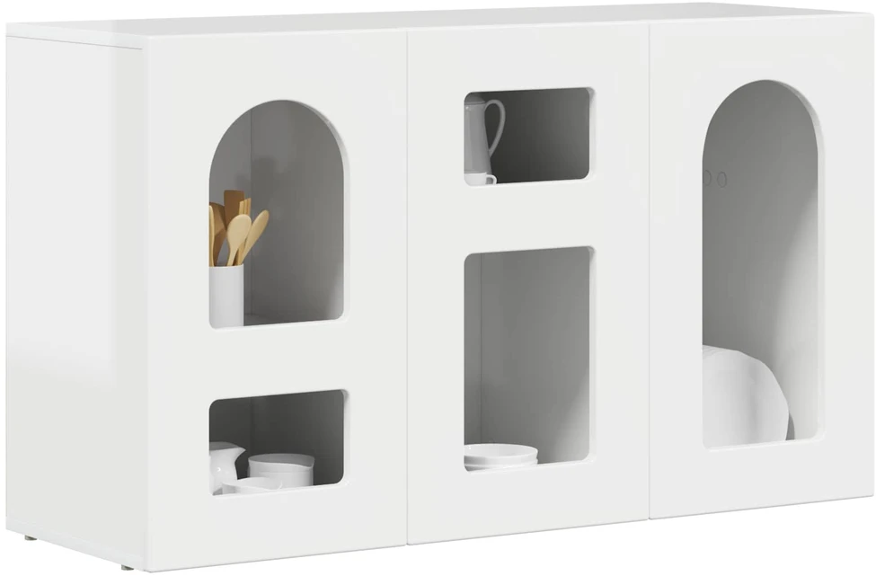 Kabalas ELST Aukštai blizganti balta 100 x 35 x 59 cm