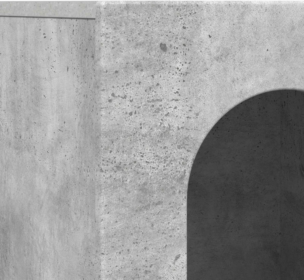 Kabalas ELST Betono pilka 100 x 35 x 59 cm Apdirbta mediena