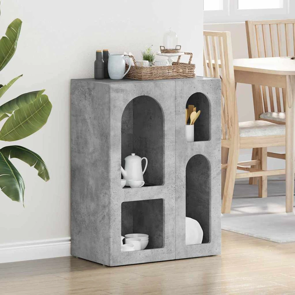 Kabalas ELST Betono pilka 59 x 35 x 80.5 cm Apdirbta mediena