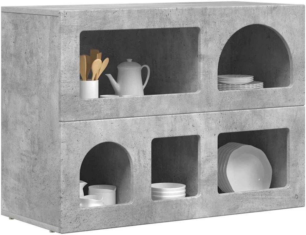 Kabalas ELST Betono pilka 80.5 x 35 x 59 cm Apdirbta mediena