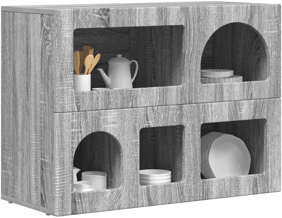 Kabalas ELST Pilkas Sonoma 80.5 x 35 x 59 cm Apdirbta mediena
