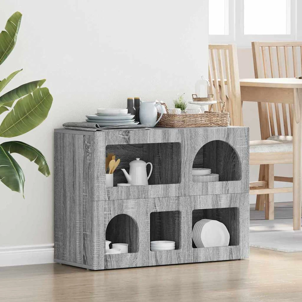 Kabalas ELST Pilkas Sonoma 80.5 x 35 x 59 cm Apdirbta mediena