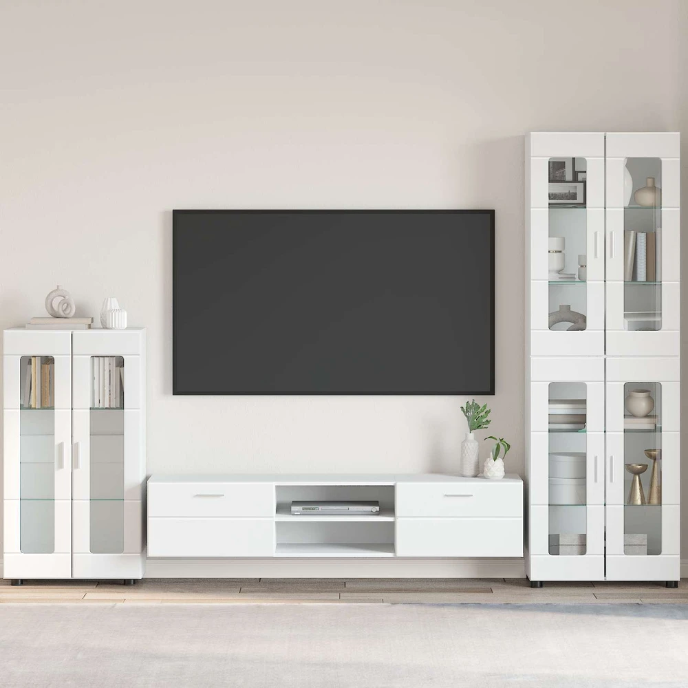 Kabalas FLORIN 55,5 x 29 x 100 cm Aukštai blizganti balta