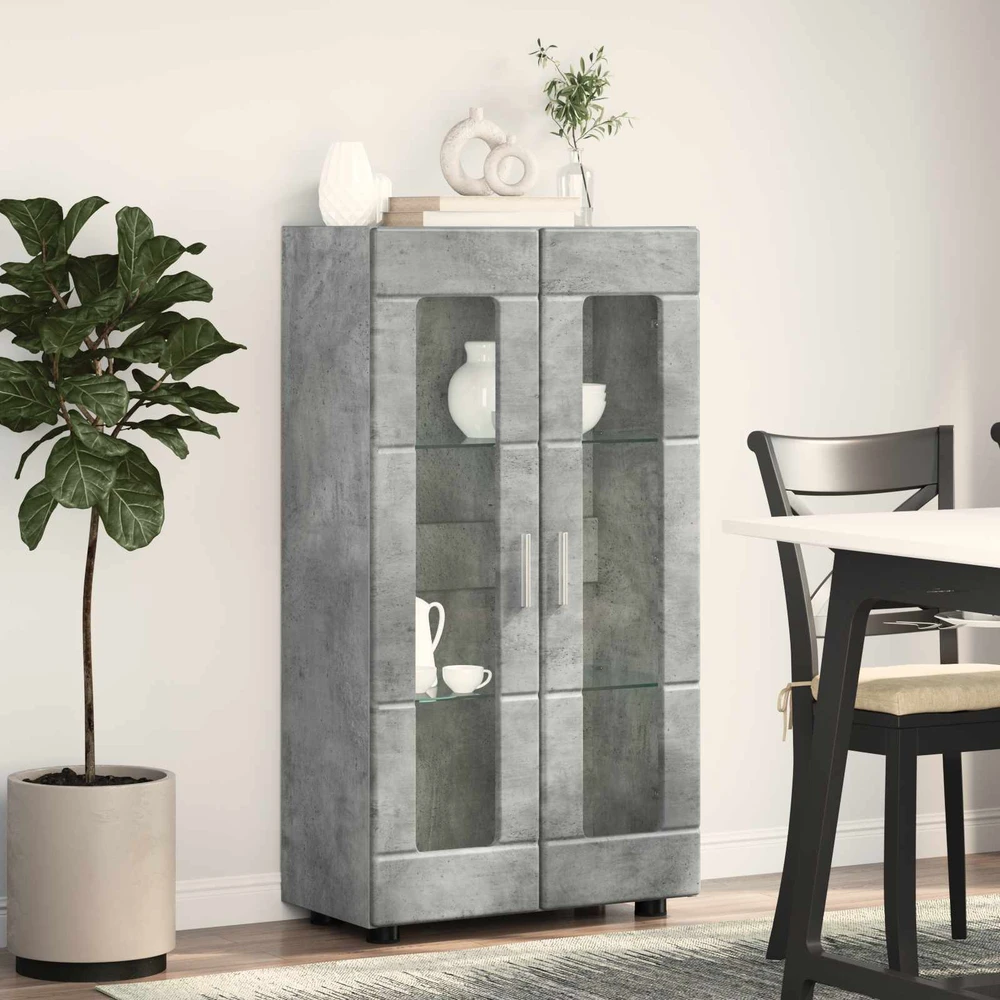 Kabalas FLORIN 55,5 x 29 x 100 cm Betono pilka Apdirbta mediena