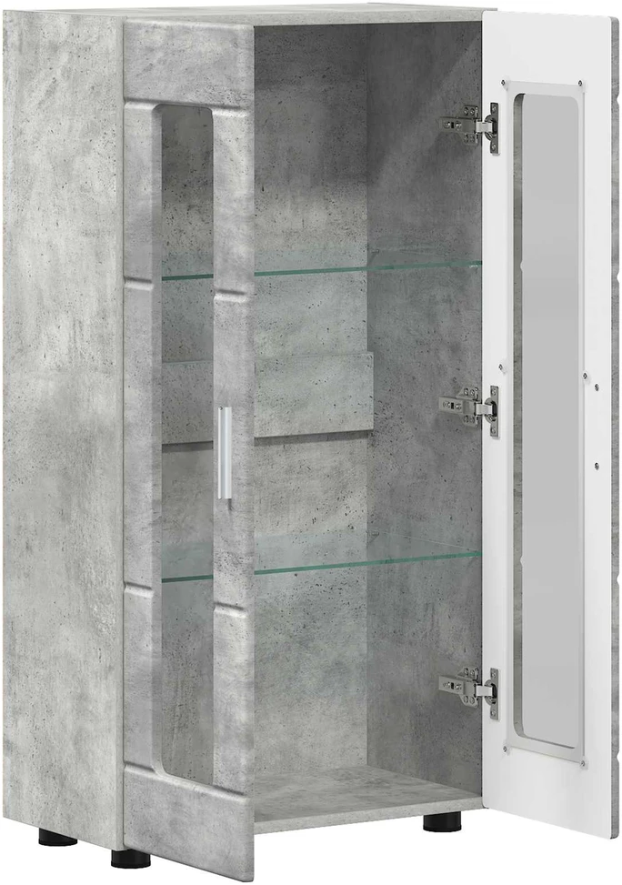 Kabalas FLORIN 55,5 x 29 x 100 cm Betono pilka Apdirbta mediena