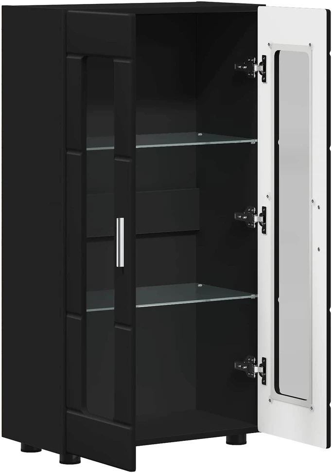 Kabalas FLORIN 55,5 x 29 x 100 cm Juoda Apdirbta mediena