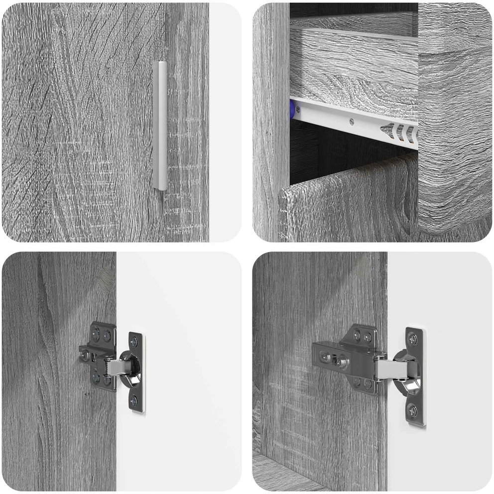 Kabalas FLORIN 88,5 x 30,5 x 73 cm Pilka Sonoma