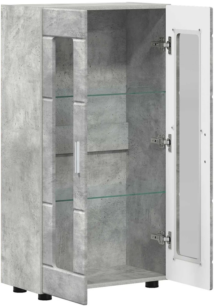 Kabalas FLORIN 55,5 x 29 x 100 cm Betono pilka Apdirbta mediena