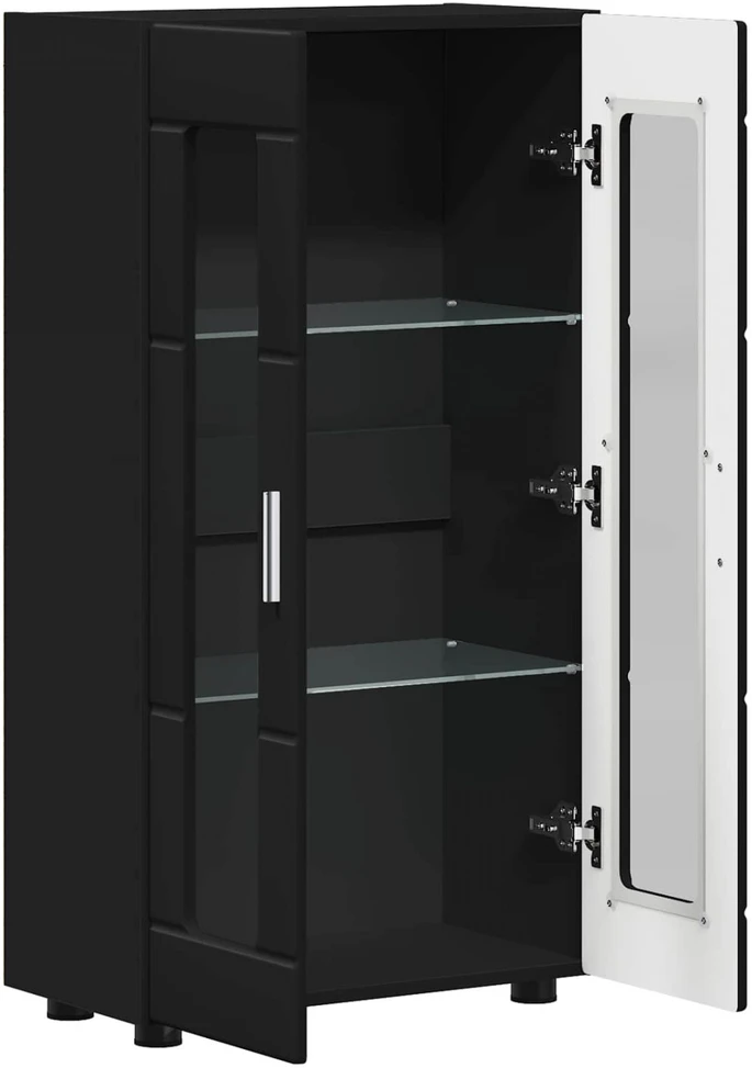 Kabalas FLORIN 55,5 x 29 x 100 cm Juoda Apdirbta mediena