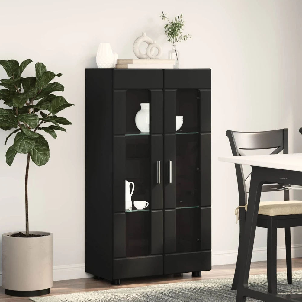Kabalas FLORIN 55,5 x 29 x 100 cm Juoda Apdirbta mediena