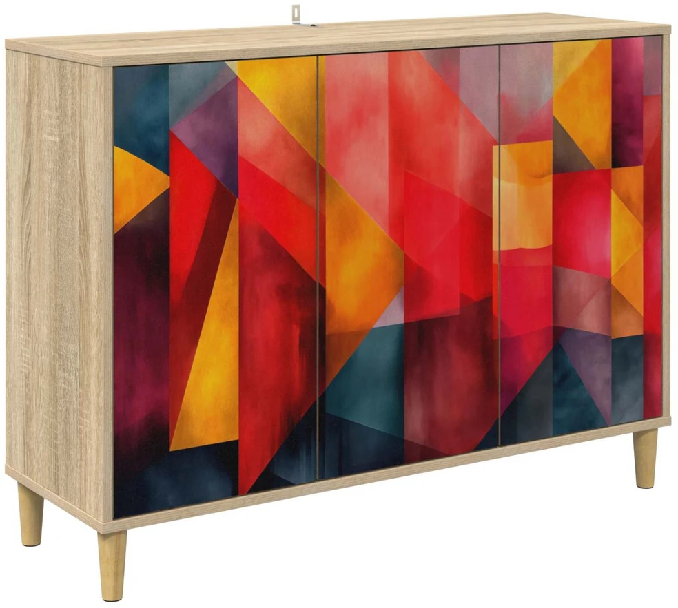 Kabalas HEESCH Sonoma ąžuolo 102 x 33 x 75 cm Apdirbta mediena