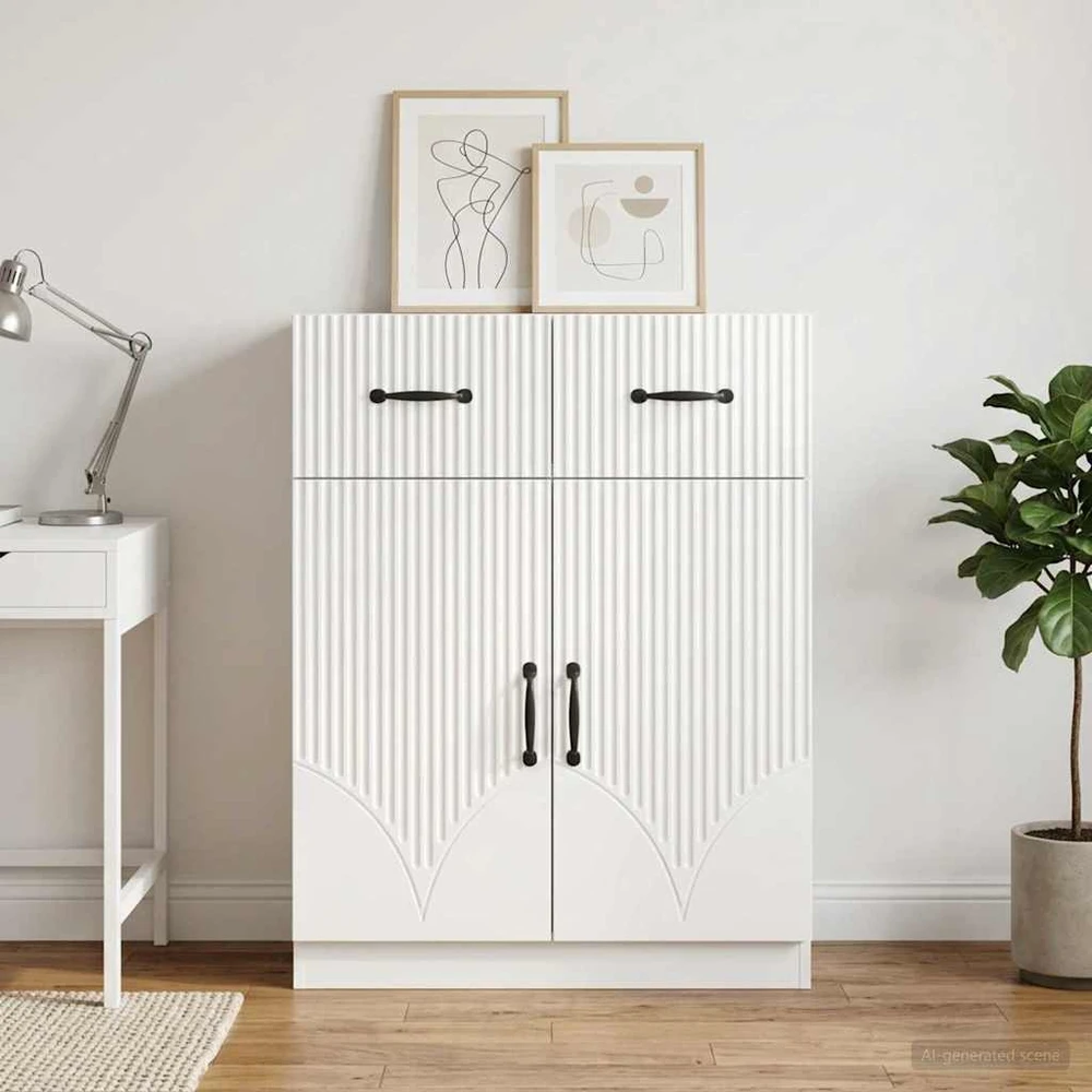 Kabalas Itin blizgi balta 66 x 34,5 x 87 cm Apdirbta mediena