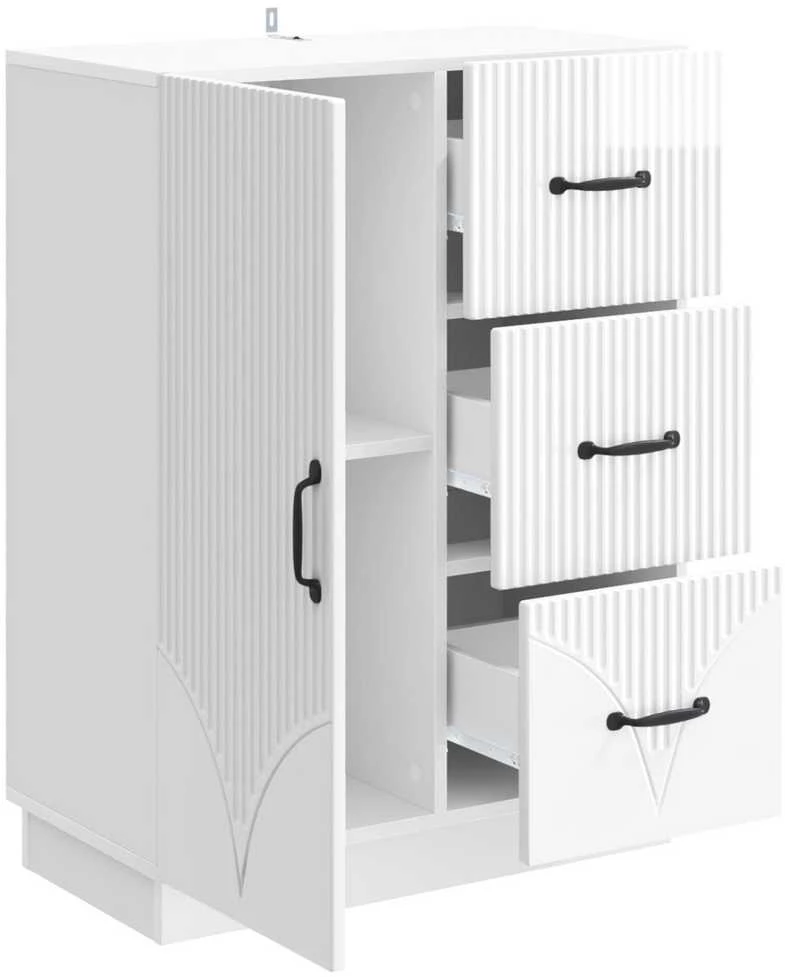 Kabalas Itin blizgi balta 66 x 34,5 x 87 cm Apdirbta mediena