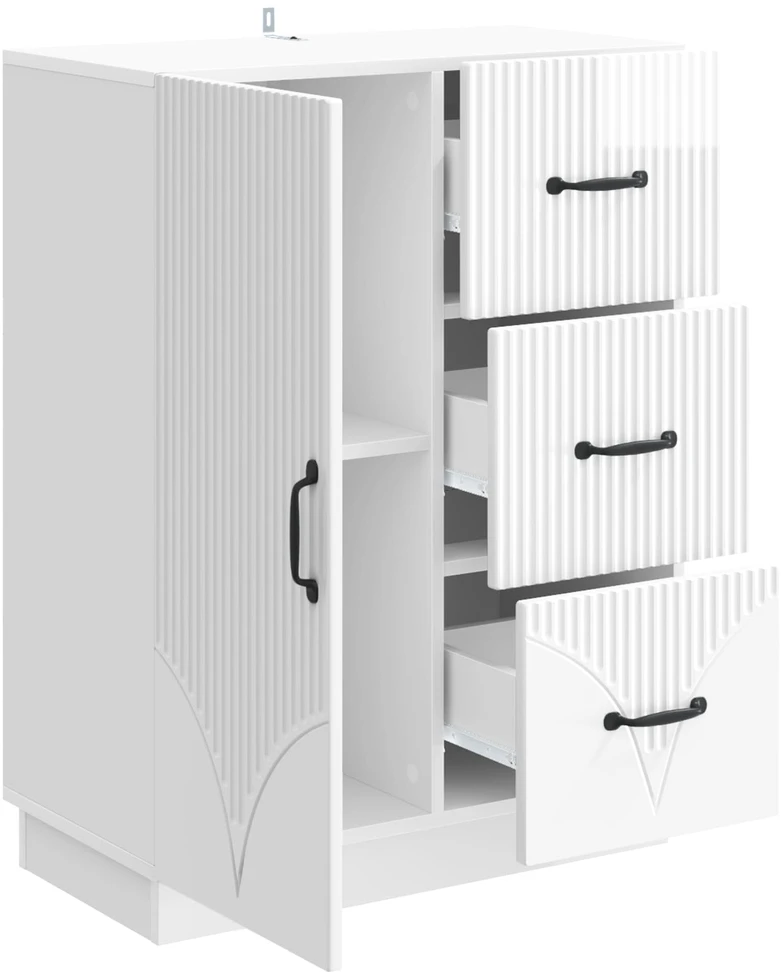 Kabalas Itin blizgi balta 66 x 34,5 x 87 cm Apdirbta mediena
