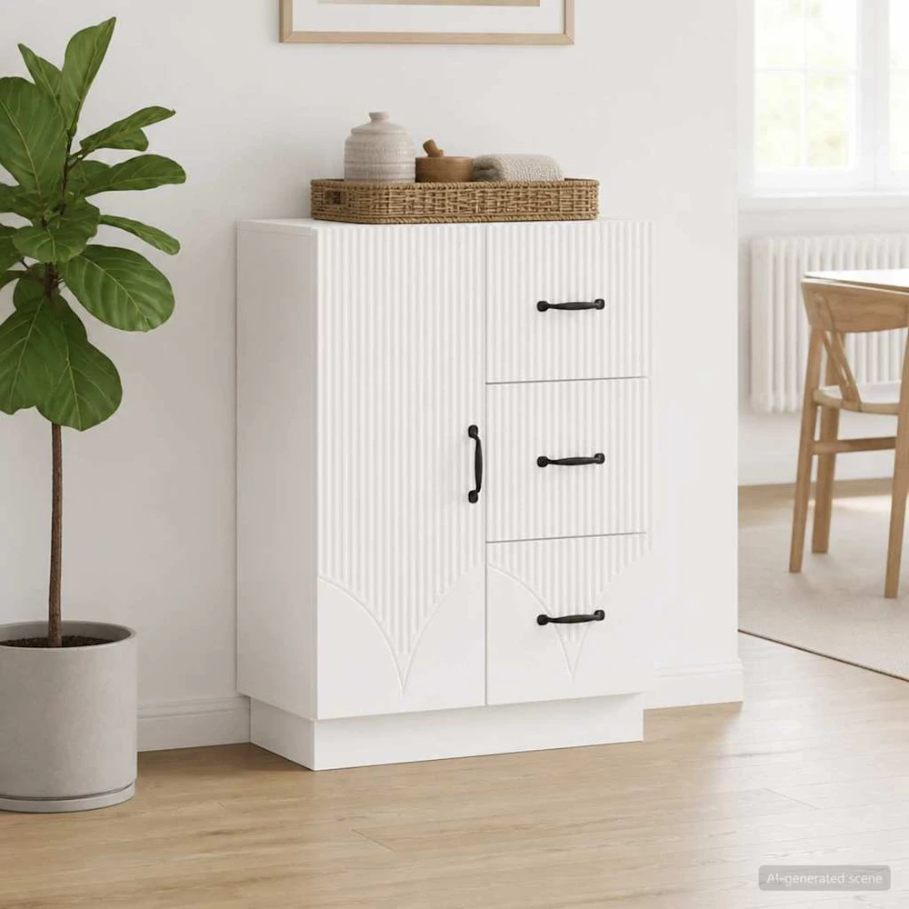 Kabalas Itin blizgi balta 66 x 34,5 x 87 cm Apdirbta mediena