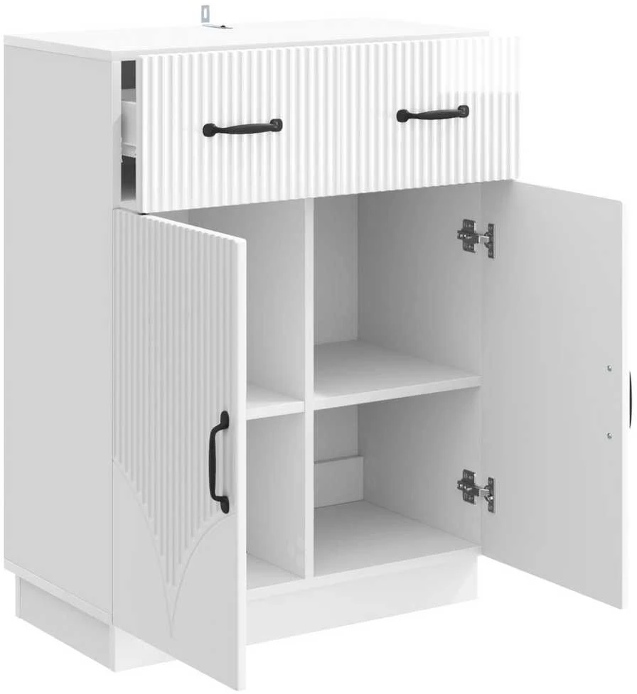 Kabalas Itin blizgi balta 66 x 34,5 x 87 cm Apdirbta mediena