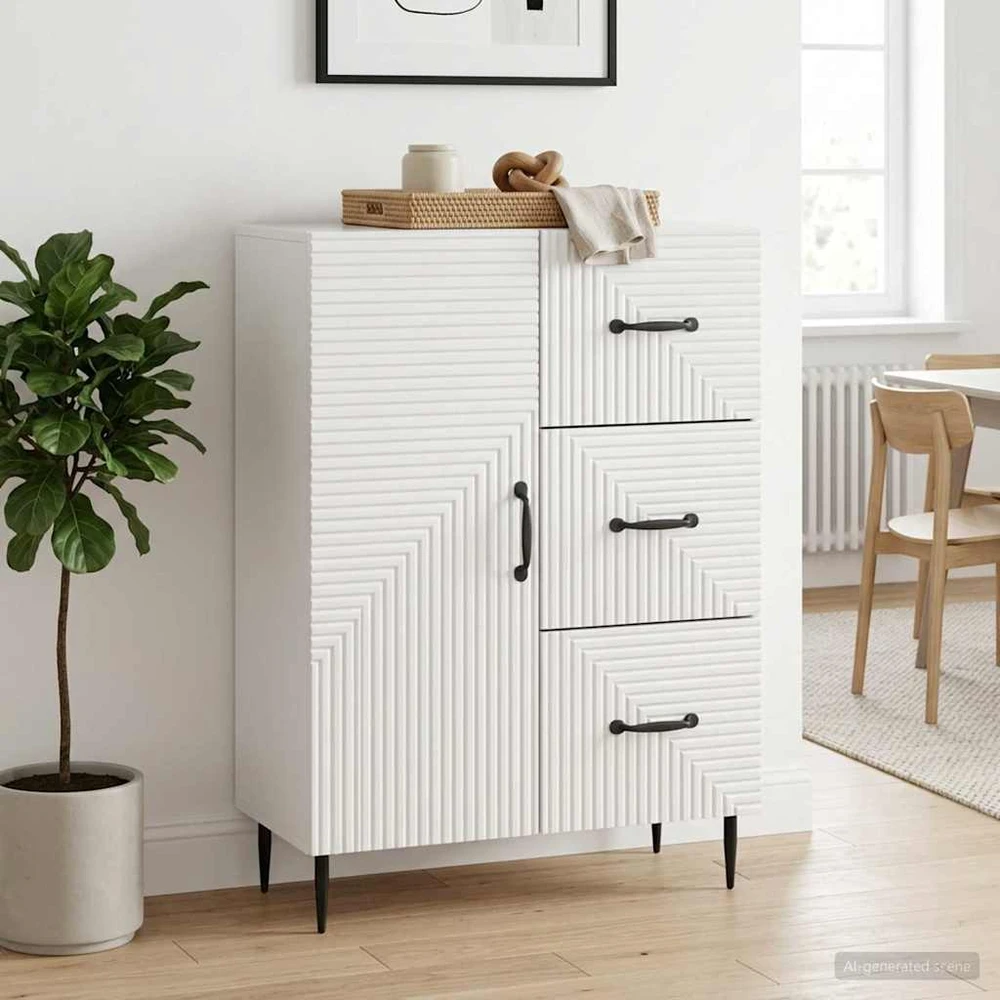 Kabalas Itin blizgi balta 66 x 34,5 x 89,5 cm Apdirbta mediena