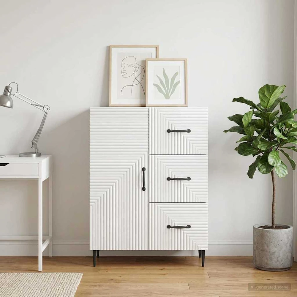 Kabalas Itin blizgi balta 66 x 34,5 x 89,5 cm Apdirbta mediena
