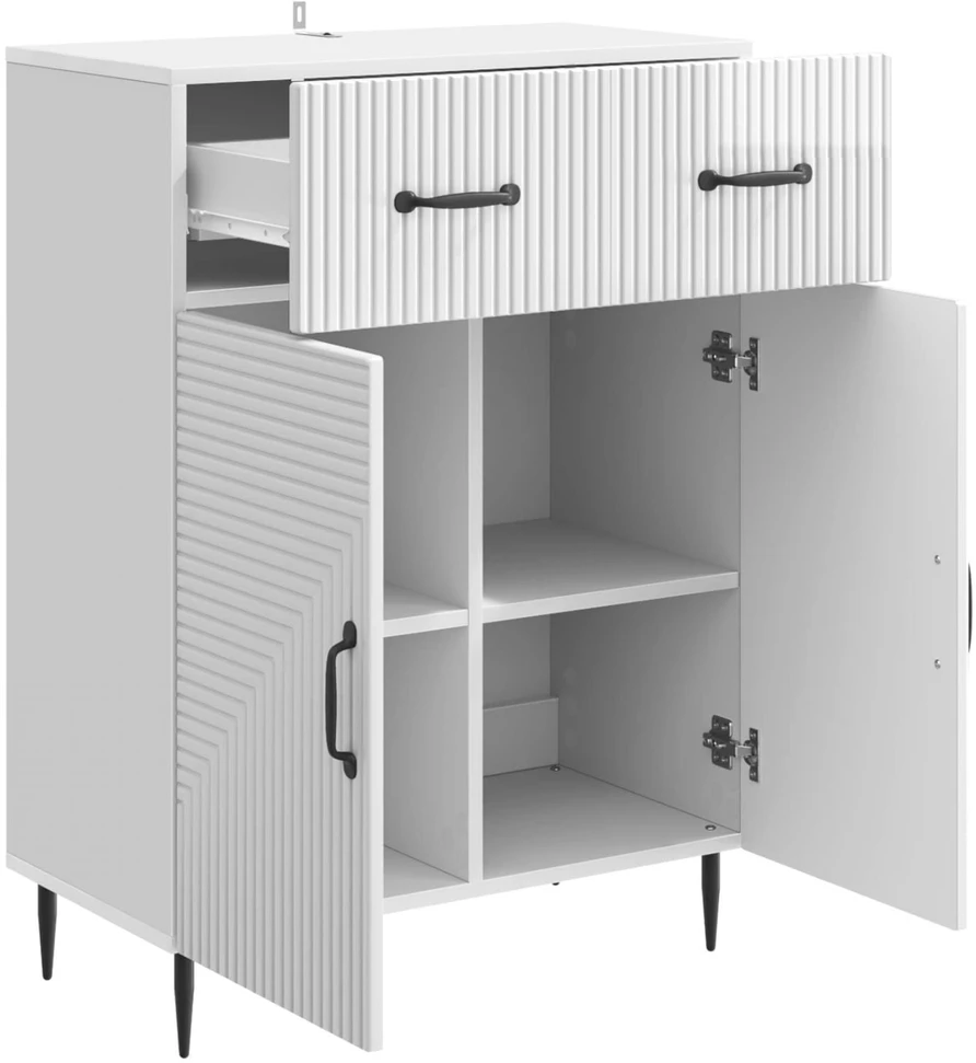 Kabalas Itin blizgi balta 66 x 34,5 x 89,5 cm Apdirbta mediena