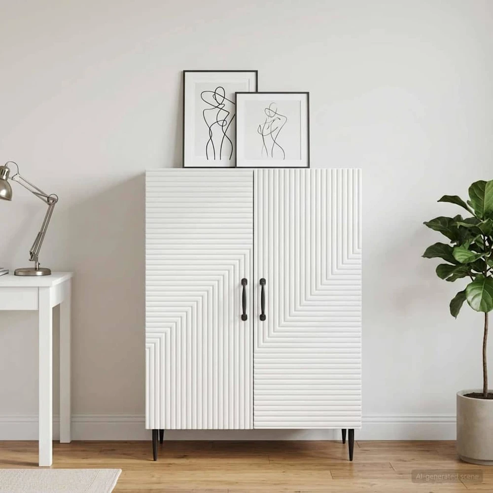 Kabalas Itin blizgi balta 66 x 34,5 x 89,5 cm Apdirbta mediena