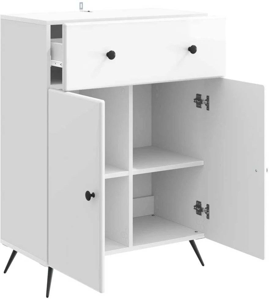 Kabalas Itin blizgi balta 66 x 34,5 x 90 cm Apdirbta mediena