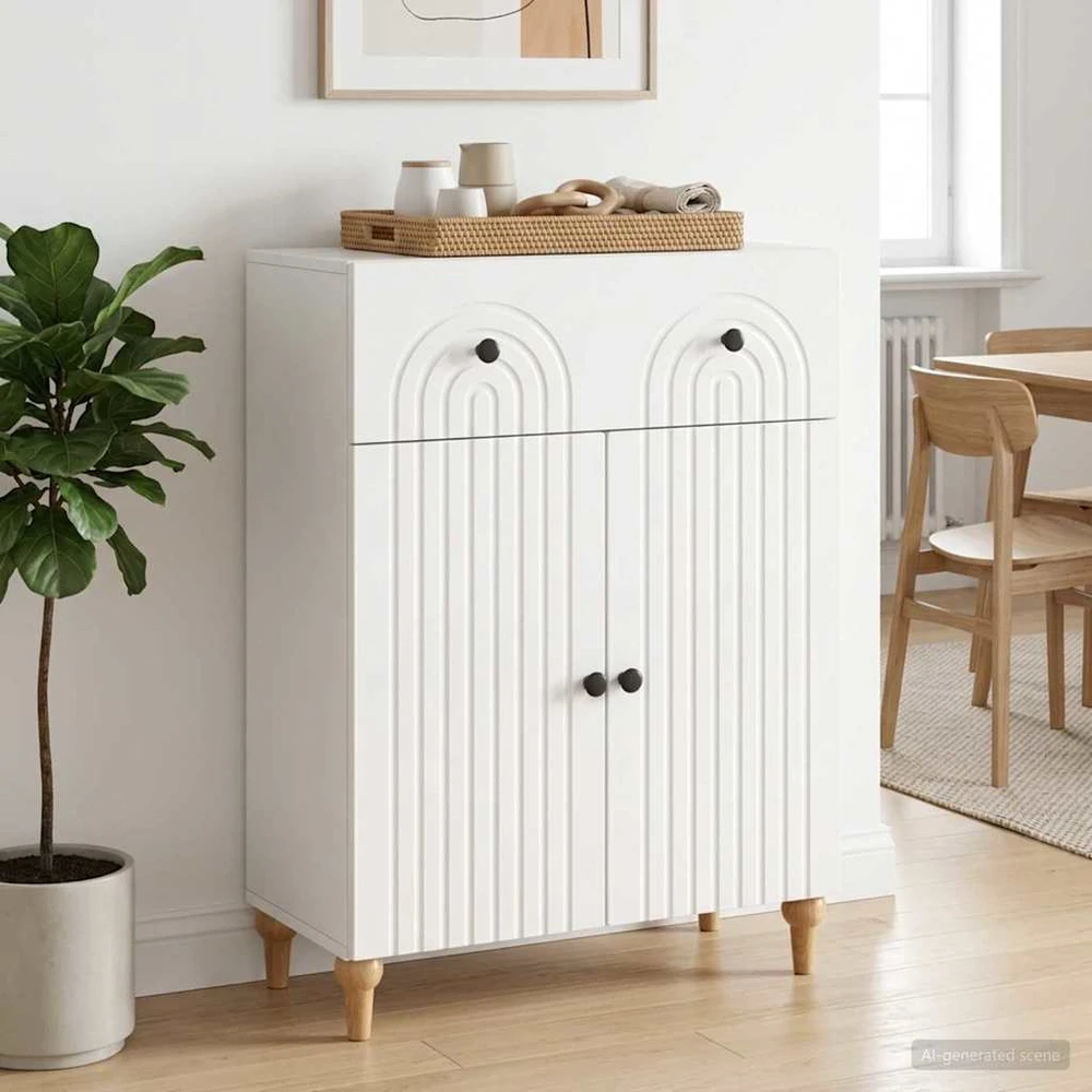 Kabalas Itin blizgi balta 66 x 34,5 x 90 cm Apdirbta mediena