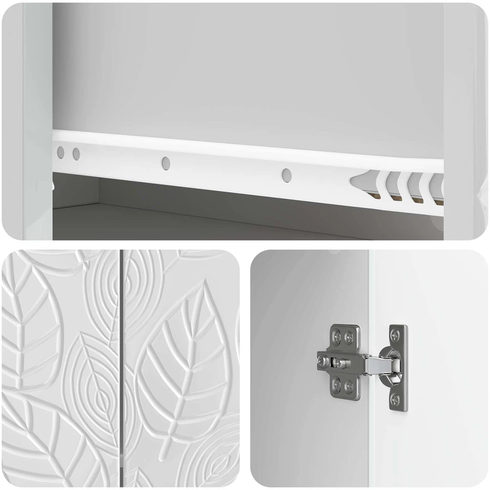 Kabalas Itin blizgi balta 66 x 34,5 x 90 cm Apdirbta mediena