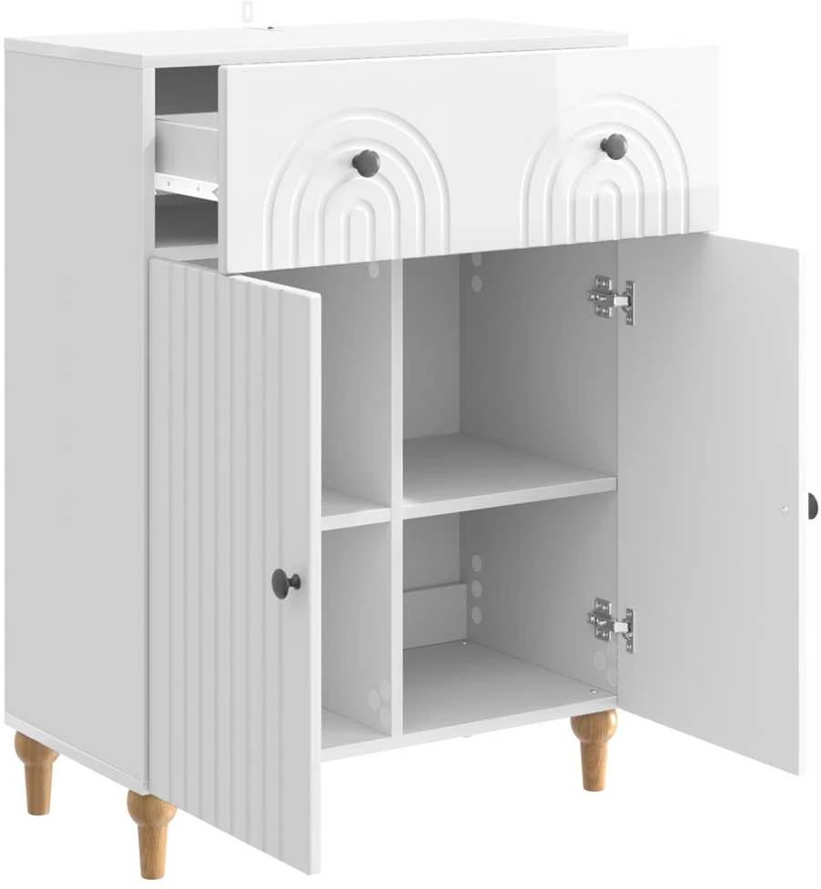 Kabalas Itin blizgi balta 66 x 34,5 x 90 cm Apdirbta mediena