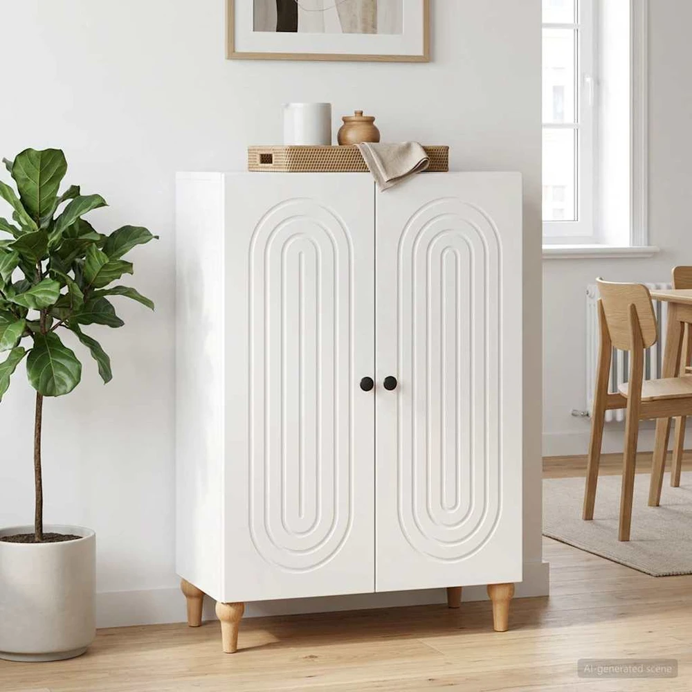 Kabalas Itin blizgi balta 66 x 34,5 x 90 cm Apdirbta mediena