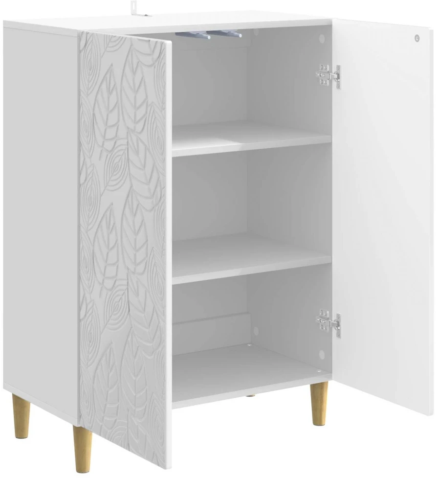 Kabalas Itin blizgi balta 66 x 34,5 x 90 cm Apdirbta mediena