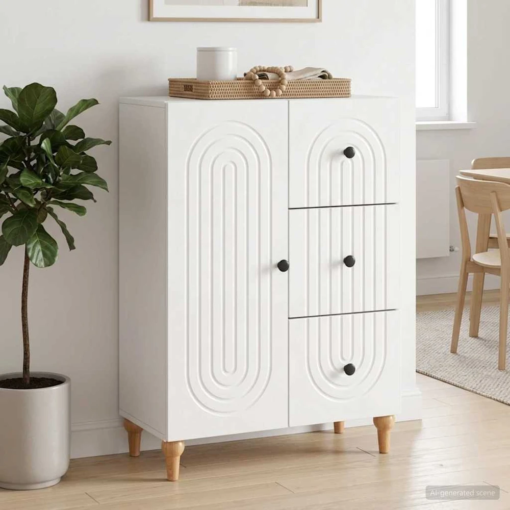 Kabalas Itin blizgi balta 66 x 34,5 x 90 cm Apdirbta mediena