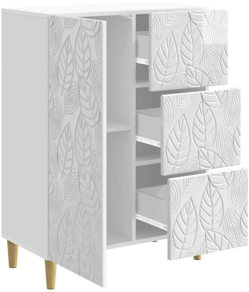Kabalas Itin blizgi balta 66 x 34,5 x 90 cm Apdirbta mediena