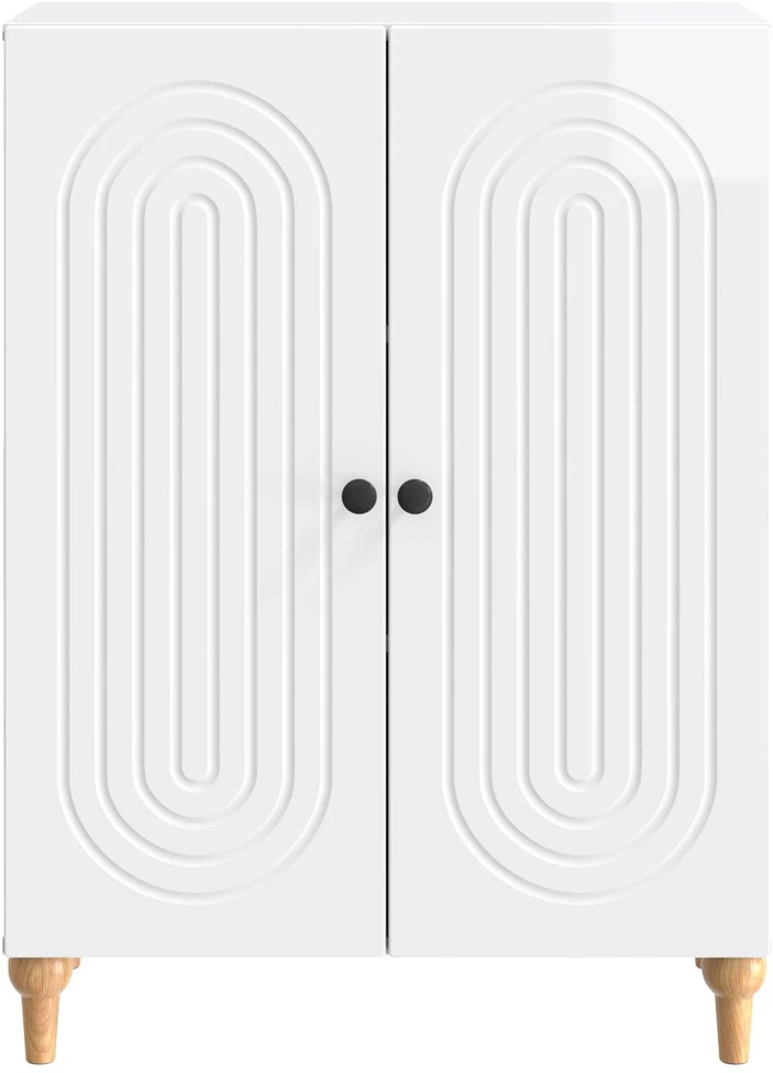 Kabalas Itin blizgi balta 66 x 34,5 x 90 cm Apdirbta mediena