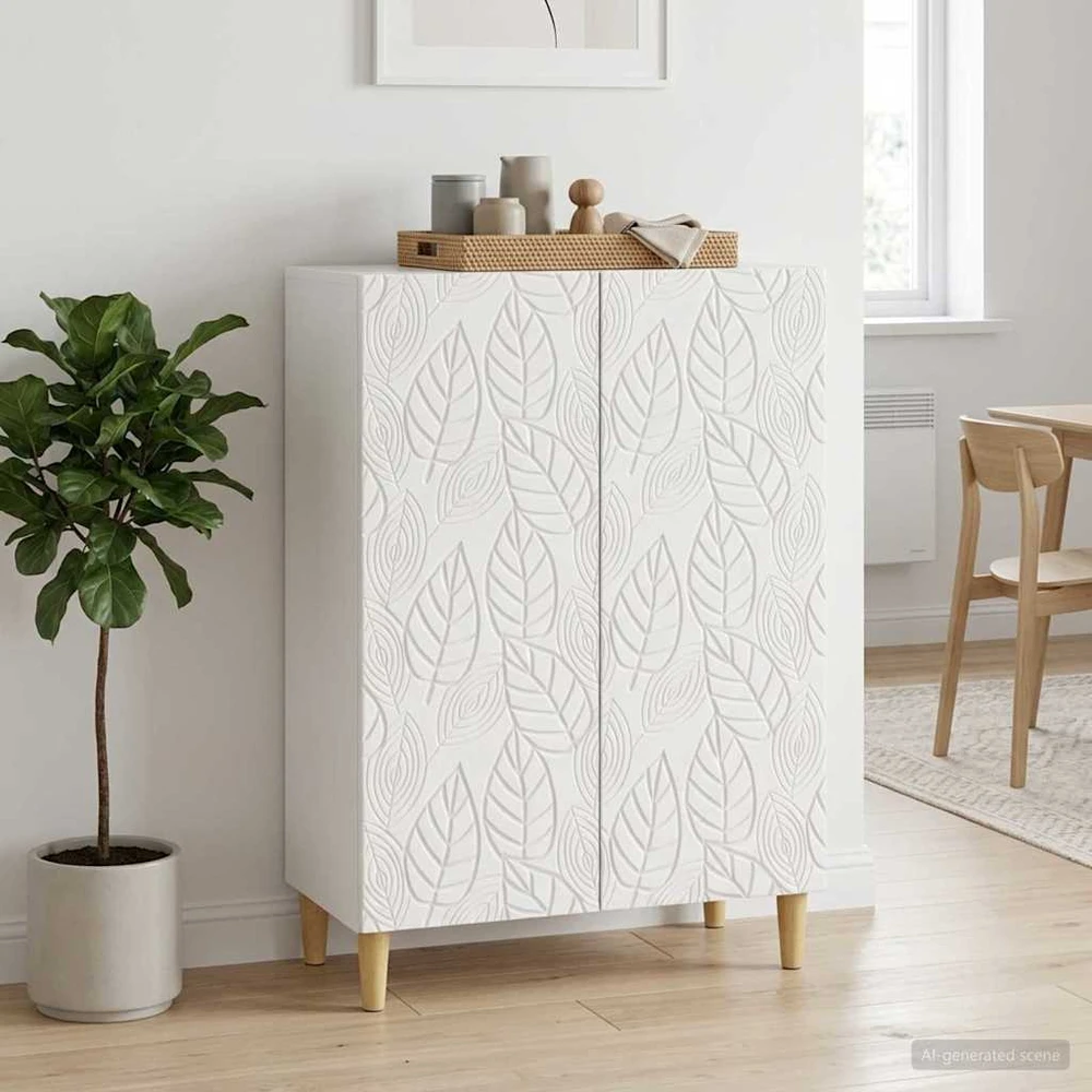Kabalas Itin blizgi balta 66 x 34,5 x 90 cm Apdirbta mediena