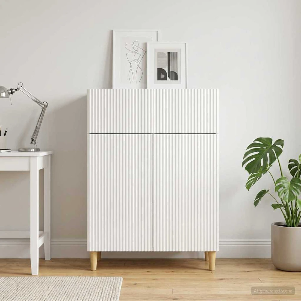 Kabalas Itin blizgi balta 66 x 34,5 x 90 cm Apdirbta mediena