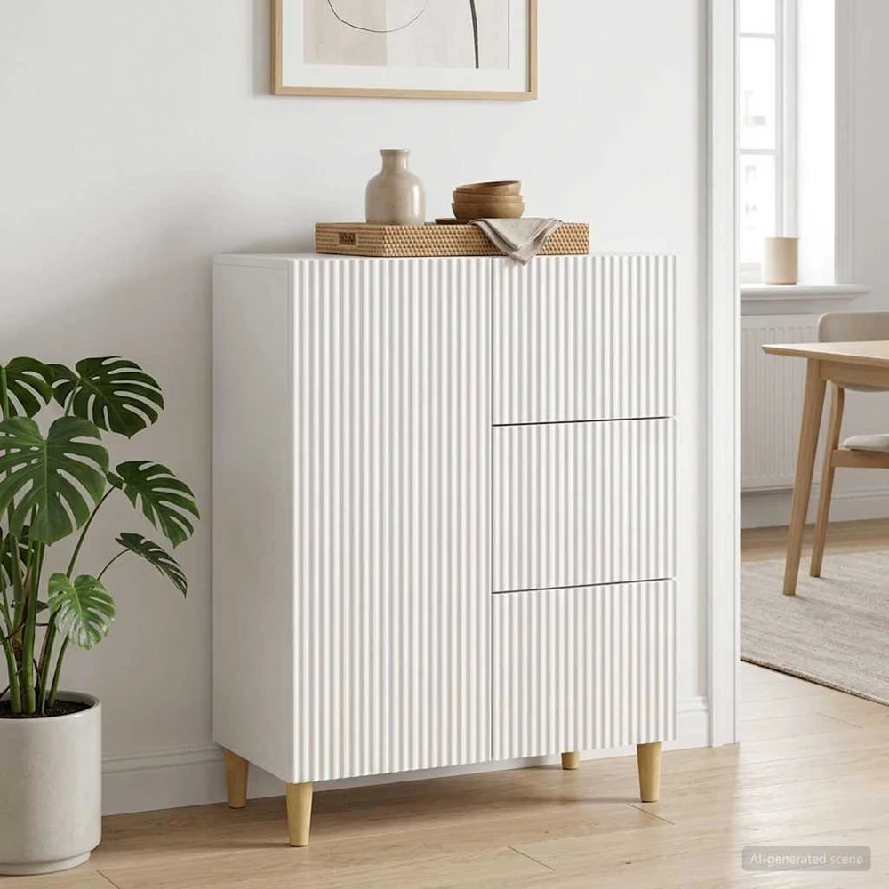 Kabalas Itin blizgi balta 66 x 34,5 x 90 cm Apdirbta mediena