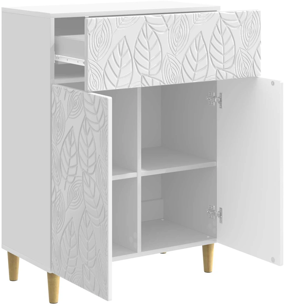 Kabalas Itin blizgi balta 66 x 34,5 x 90 cm Apdirbta mediena
