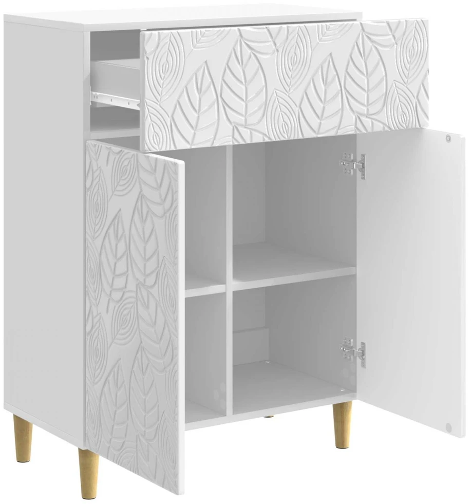 Kabalas Itin blizgi balta 66 x 34,5 x 90 cm Apdirbta mediena