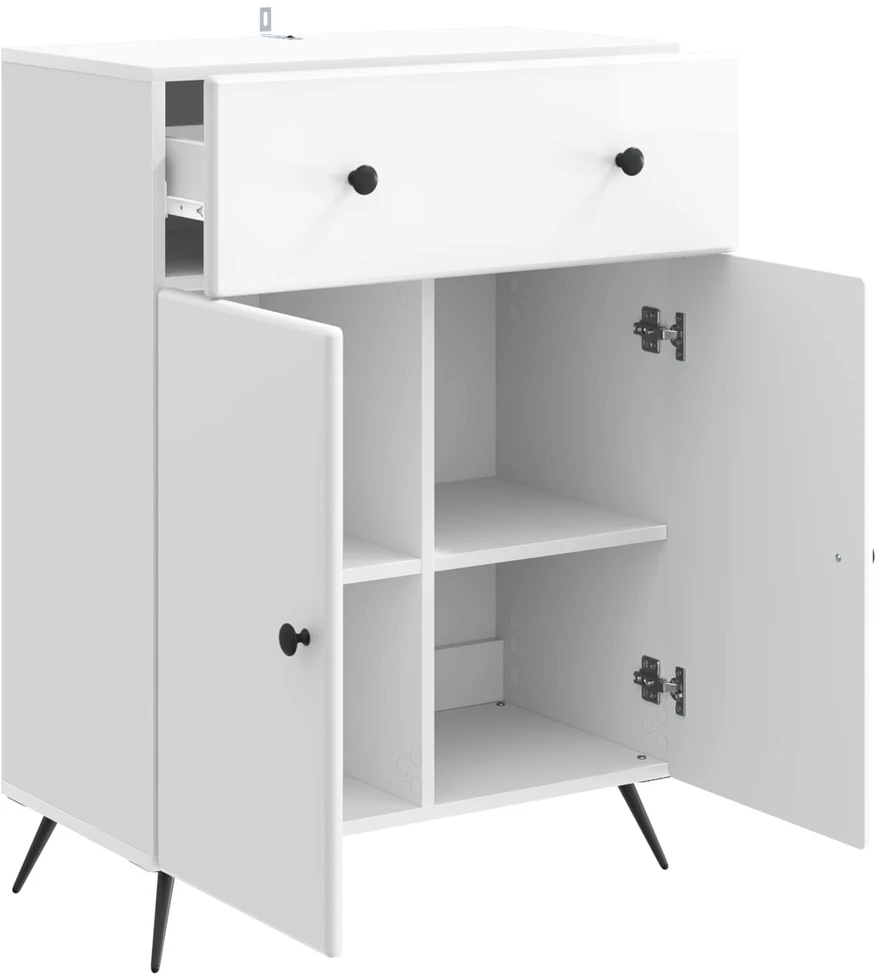 Kabalas Itin blizgi balta 66 x 34,5 x 90 cm Apdirbta mediena