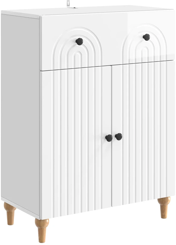 Kabalas Itin blizgi balta 66 x 34,5 x 90 cm Apdirbta mediena