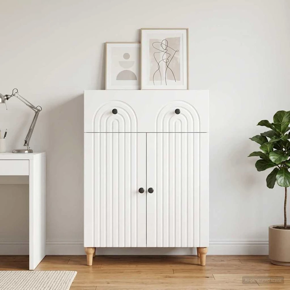 Kabalas Itin blizgi balta 66 x 34,5 x 90 cm Apdirbta mediena